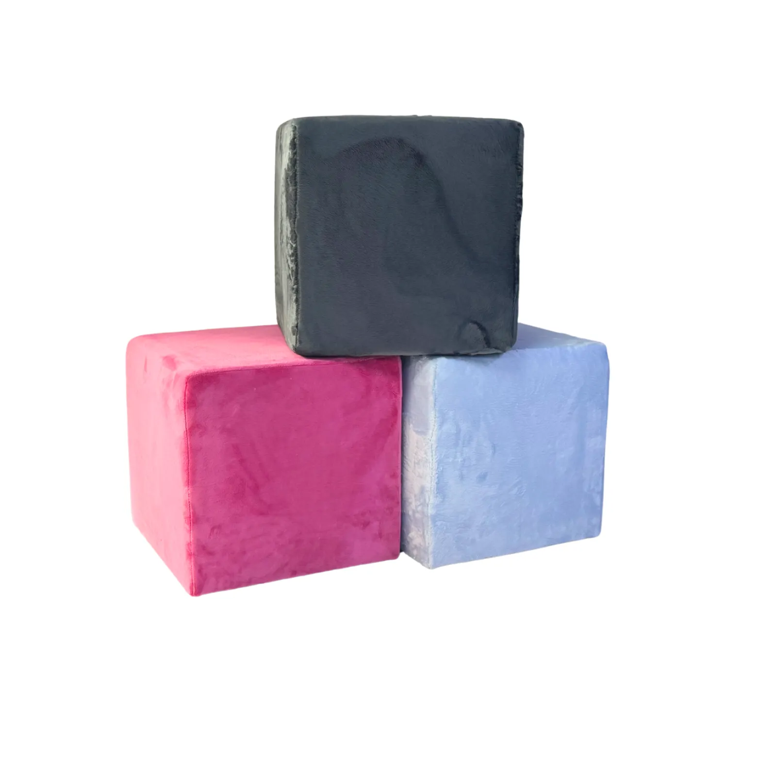Pufa 40×40 cm VELVET MINKY kwadratowa siedzisko miękki welur czarna