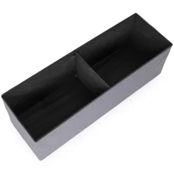 Pufa pikowana 111x38 cm ze schowkiem jasnoszara ModernHome
