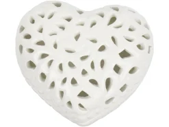 Puzderko w kształcie serca Belle EpoqAvorio ceramiczne 10 cm ecru