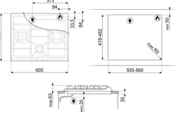 Płyta gazowa SMEG SR764AO
