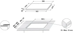 Płyta indukcyjna WHIRLPOOL WLB1160BF 59 cm czarne szkło