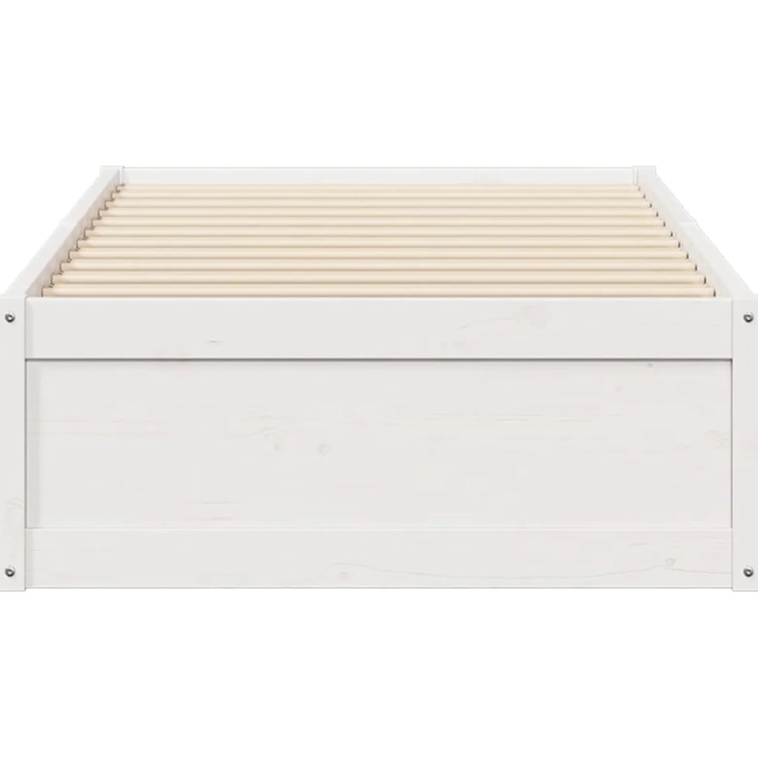 Rama łóżka bez materaca biała 75x190 cm lite drewno sosnowe