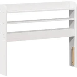 Rama łóżka bez materaca biała 75x190 cm lite drewno sosnowe