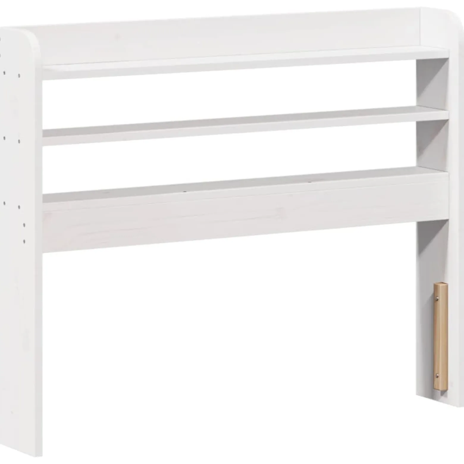 Rama łóżka bez materaca biała 75x190 cm lite drewno sosnowe