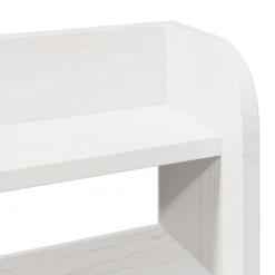 Rama łóżka bez materaca biała 75x190 cm lite drewno sosnowe