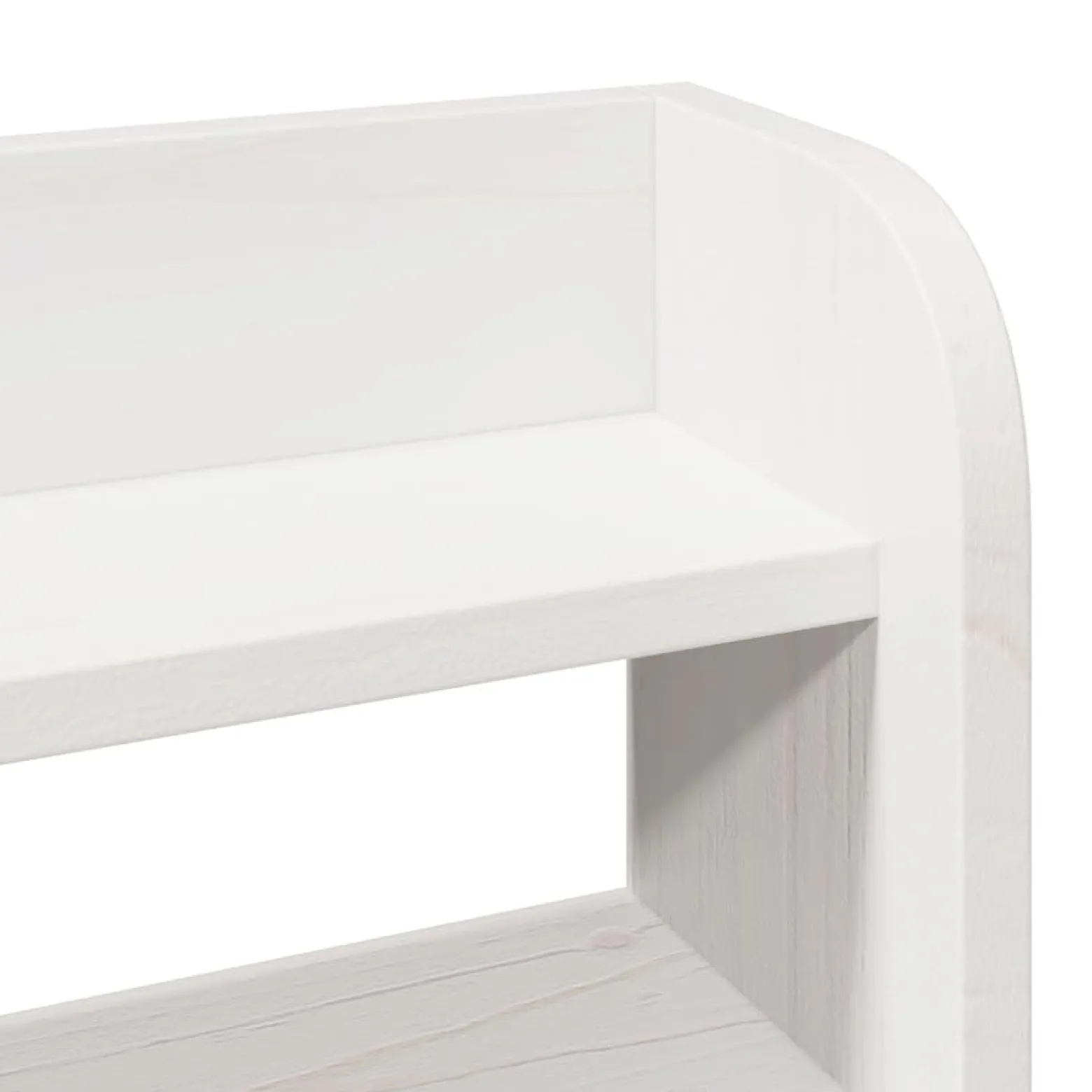 Rama łóżka bez materaca biała 75x190 cm lite drewno sosnowe