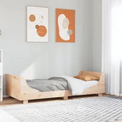 Rama łóżka bez materaca 75x190 cm lite drewno sosnowe