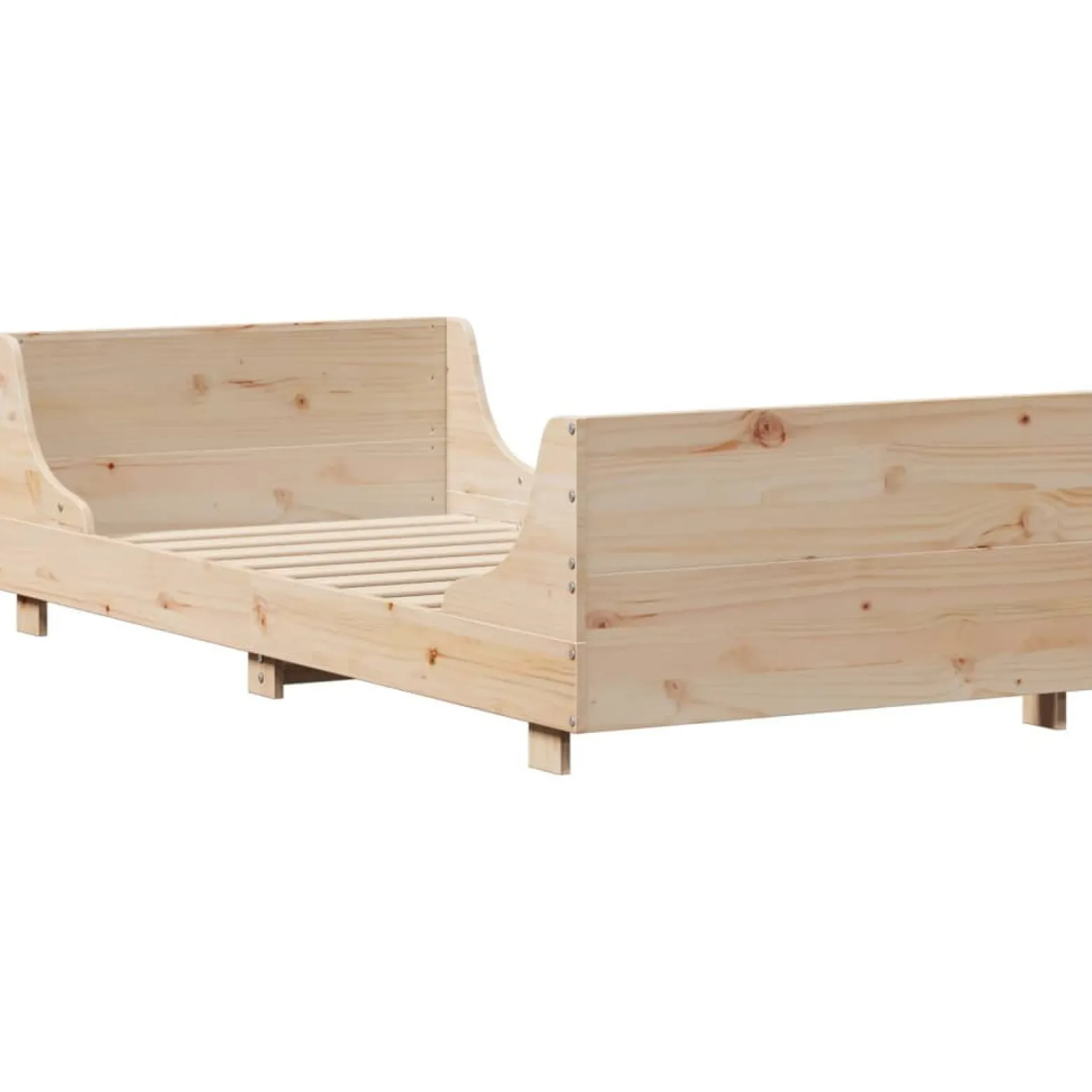 Rama łóżka bez materaca 75x190 cm lite drewno sosnowe