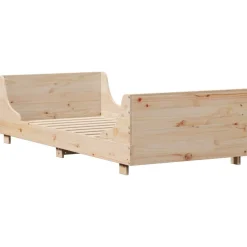 Rama łóżka bez materaca 75x190 cm lite drewno sosnowe