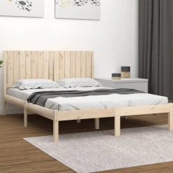 Rama łóżka bez materaca 160x200 cm lite drewno sosnowe
