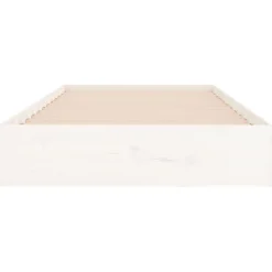 Rama łóżka biała lite drewno 100 x 200 cm
