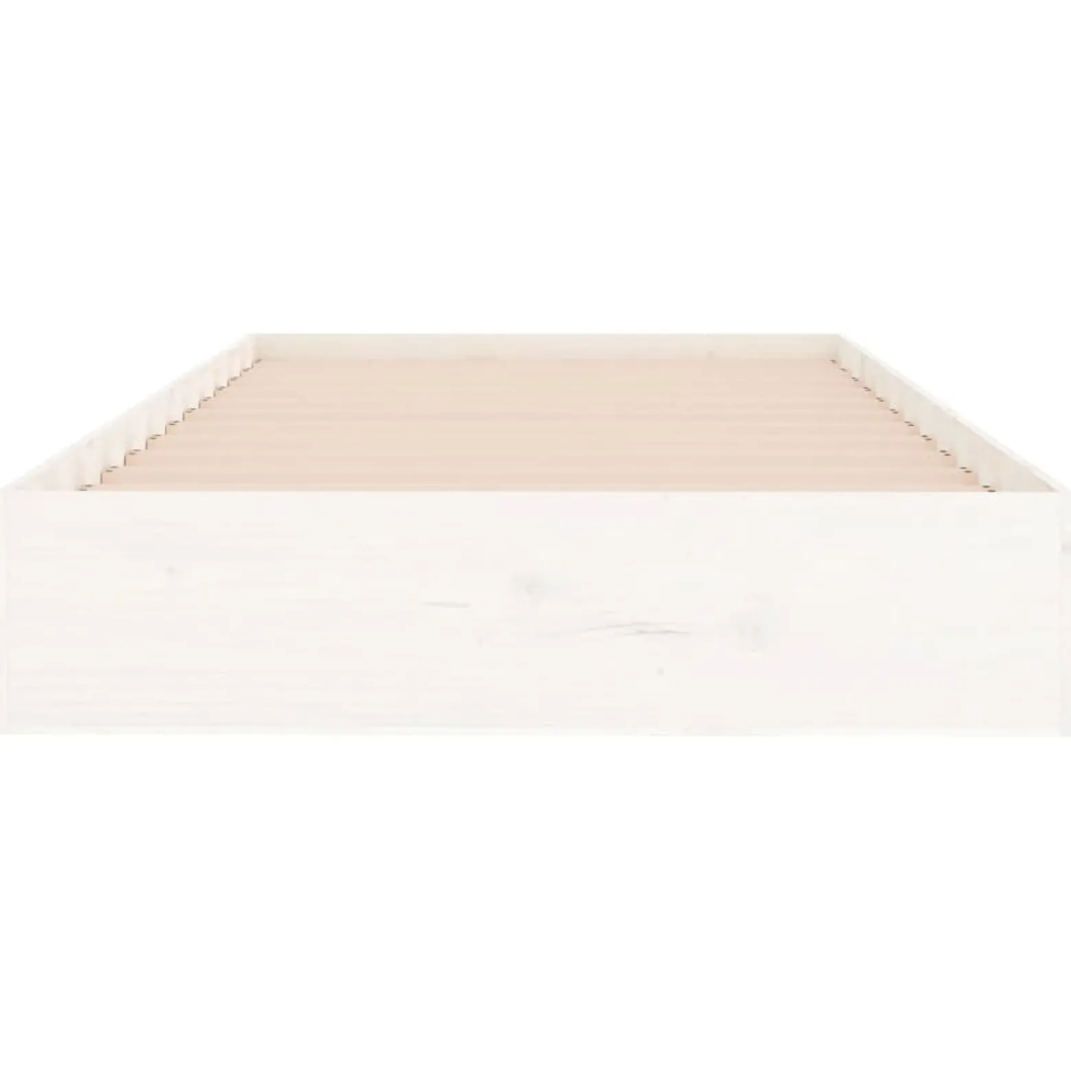 Rama łóżka biała lite drewno 90 x 200 cm