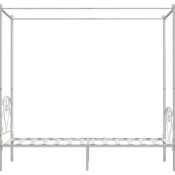Rama łóżka Biały 90 x 200 cm Metal vidaXL