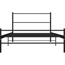Rama łóżka Czarny 90 x 200 cm Metal vidaXL
