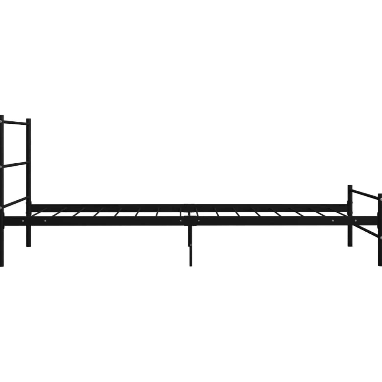 Rama łóżka Czarny 90 x 200 cm Metal vidaXL