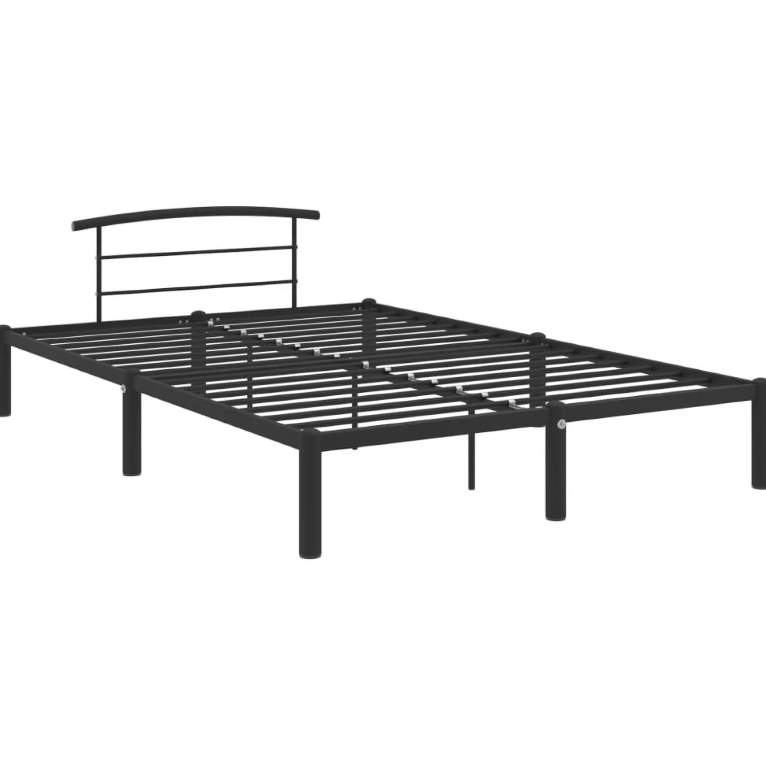 Rama łóżka Czarny 120 x 200 cm Metal vidaXL