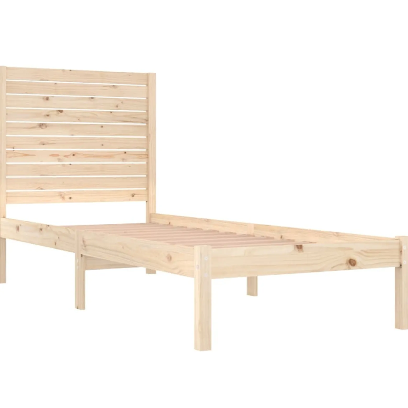 Rama łóżka lite drewno 90x190 cm pojedyncza