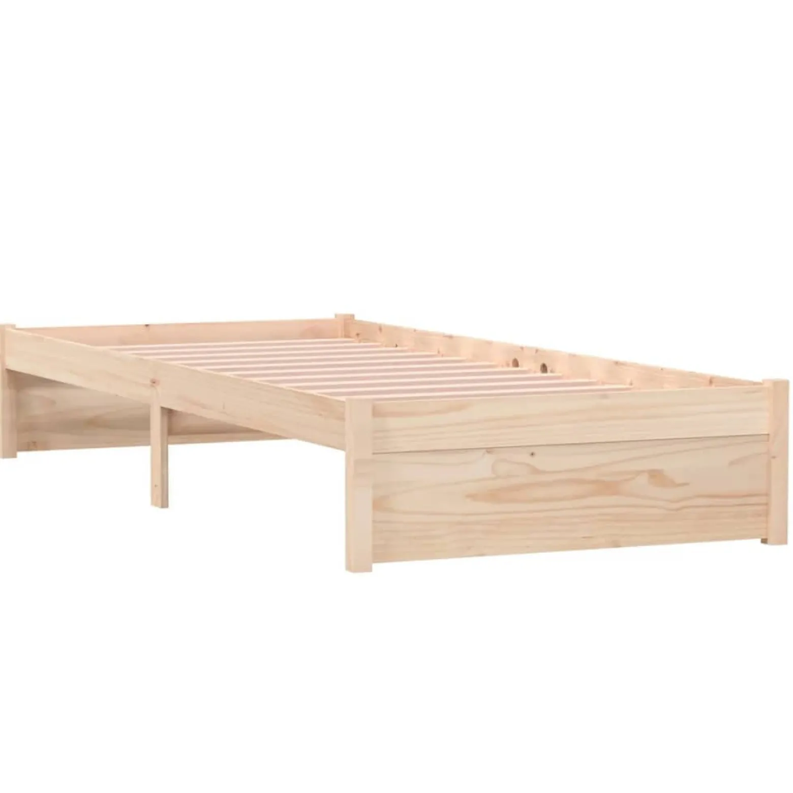 Rama łóżka lite drewno 75x190 cm pojedyncza