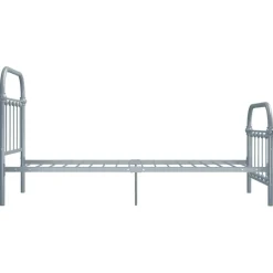 Rama łóżka Szary 90 x 200 cm Metal vidaXL