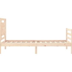 Rama łóżka z wezgłowiem 100x200 cm lite drewno