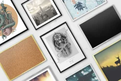 Ramka na zdjęcia plakat fotoramka nowoczesna Czarny 22x32