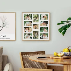 Ramka na zdjęcia 1x 10x10 10x 10x15 dębowa galeria na 11 zdjęć FRAMAI