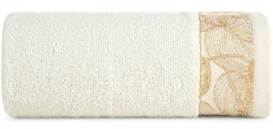 Ręcznik Agis 30x50 kremowy liście frotte 400g/m2