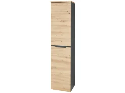 Regał Brego 45 cm z drzwiami antracyt/dąb artisan