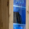 Regał do Salonu Przechowywania, Witryna Szklana Wisząca Dąb Wotan