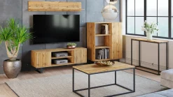 Regał Fondi loft - dąb craft złoty