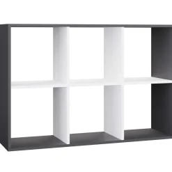 Regał Malax 2X3 ANTRACYT BIAŁY