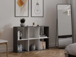 Regał Malax 2X3 ANTRACYT BIAŁY