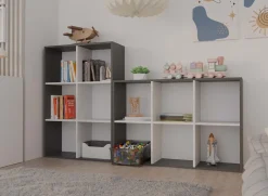 Regał Malax 2X3 ANTRACYT BIAŁY