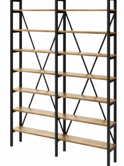 Regał Medium Industrial Loft na książki D7+R 220x180x30 cm