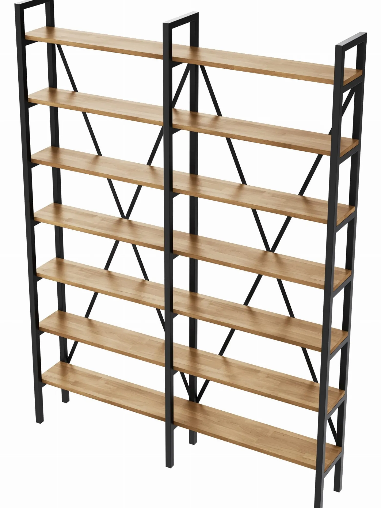 Regał Medium Industrial Loft na książki D7+R 220x180x30 cm