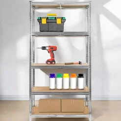 Regał Metalowy Magazynowy 205X100X40 Cm 2W1 5 Półek Garażowy 875Kg Mega-M