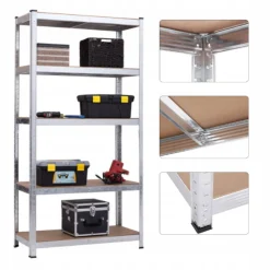Regał metalowy ocynkowany magazynowy garażowy 180x90x40 trwały 875kg