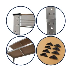 Regał metalowy ocynkowany magazynowy garażowy 180x90x40 trwały 875kg