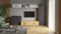 Regał MultiDo 80 cm z 3 półkami dąb artisan
