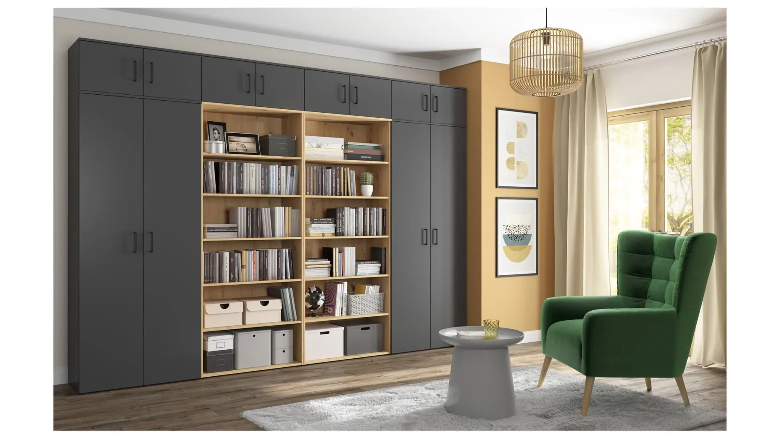 Regał MultiDo 80 cm z 5 półkami dąb artisan