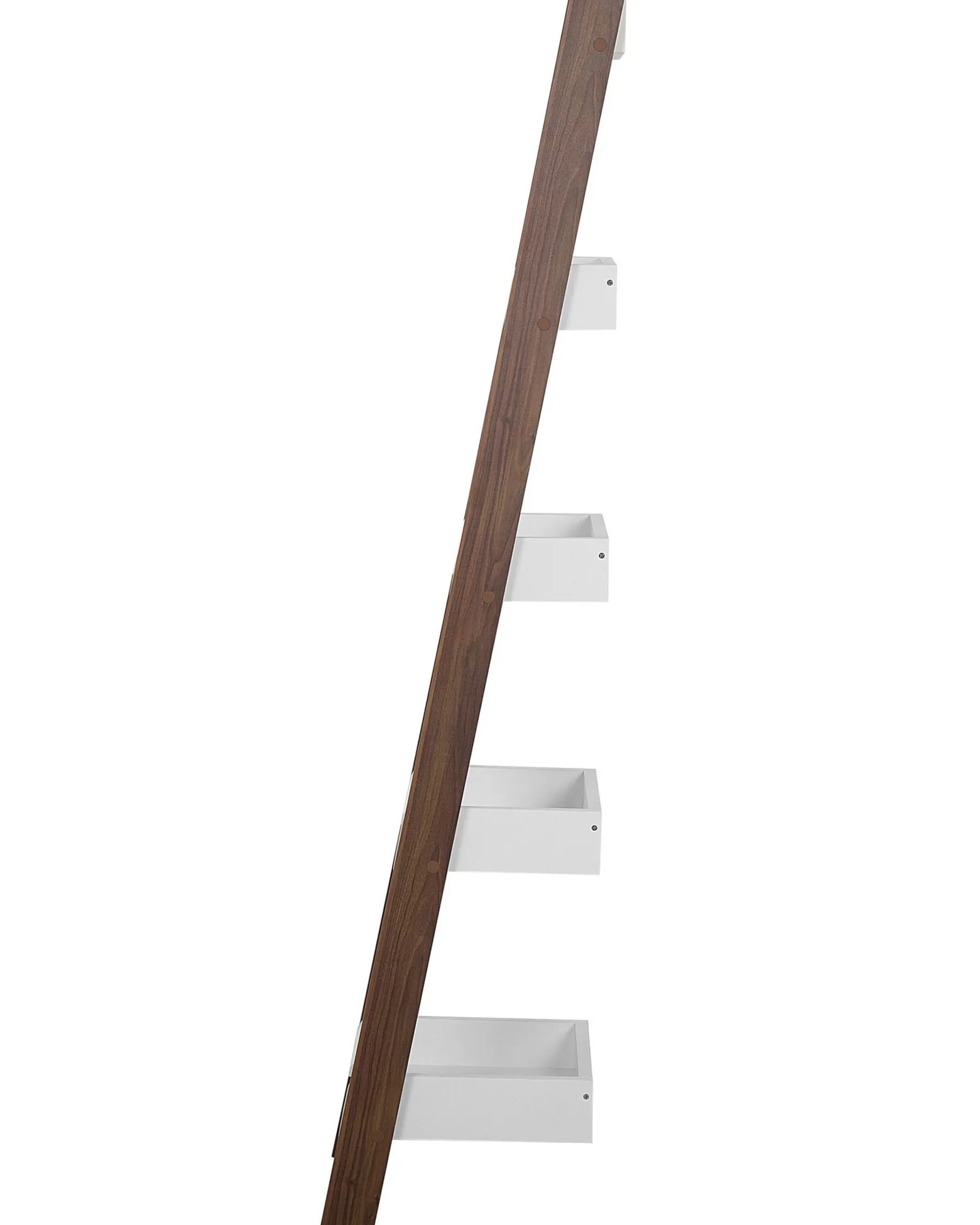 Regał 5 półek 166x45 cm biel ciemne drewno