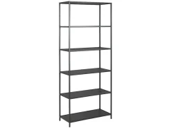Regał Seaford 77 cm z półkami czarny