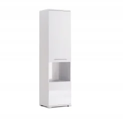 REGAŁ SŁUPEK Flory 50cm 5 PÓŁEK biały płyta laminowana