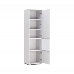 REGAŁ SŁUPEK Flory 50cm 5 PÓŁEK biały płyta laminowana