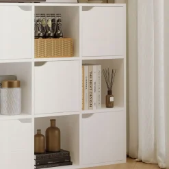 Regał szafka komoda 9półek kwadratowa biała nowoczesna loft