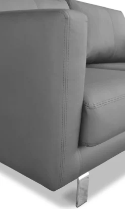 Ropez Boston Sofa 3 osobowa ekoskóra szara