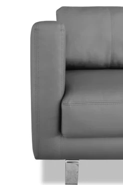 Ropez Boston Sofa 3 osobowa ekoskóra szara