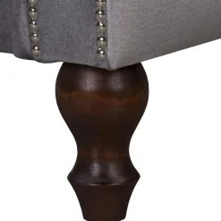 Ropez Chesterfield Jersey fotel pikowany welur szary