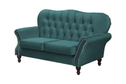 Ropez Chesterfield Jersey sofa 2os. pikowana welur zielony
