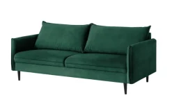 Ropez Juli sofa 3 osobowa wysokie nogi tkanina welur zielony